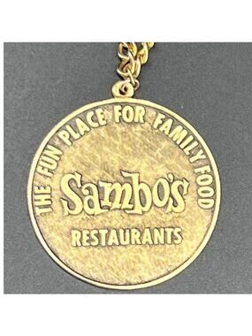 RARE Vintage Sambo’s Restaurants Medallion Necklace Tiger Mascot Promo
